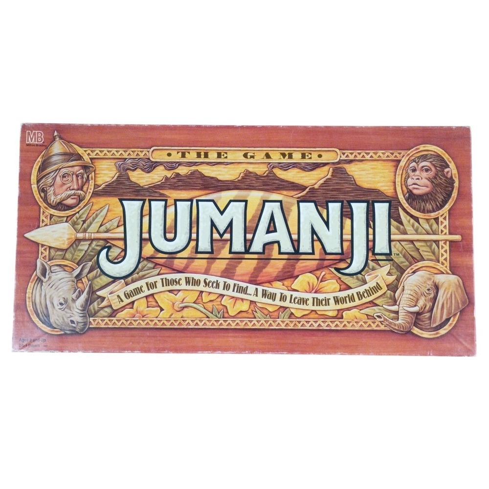 Milton Bradley 1995 Jumanji The Game Vintage Retro Family Board Game Complete